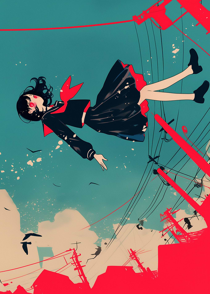 Anime Girl Floating