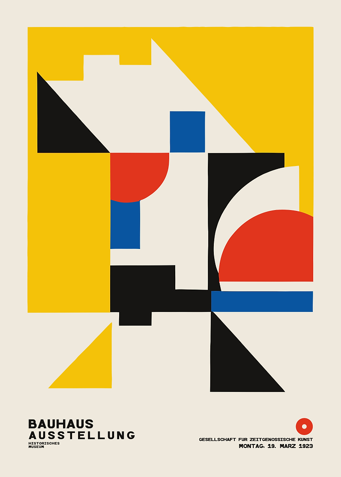 Bauhaus Geometric Art Poster