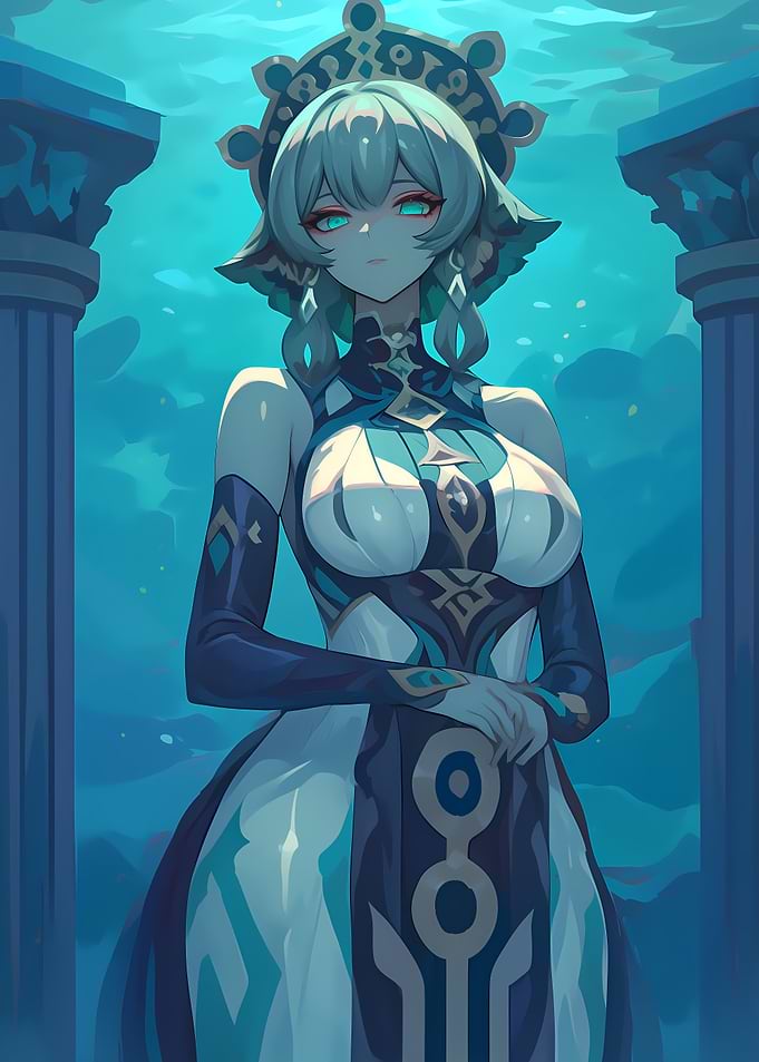 Genshin Impact Kokomi Art Anime Girl