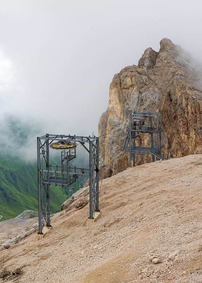 A view from Marmolada glacier in Italy