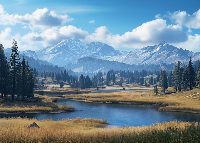 Mountain Lake Landscape