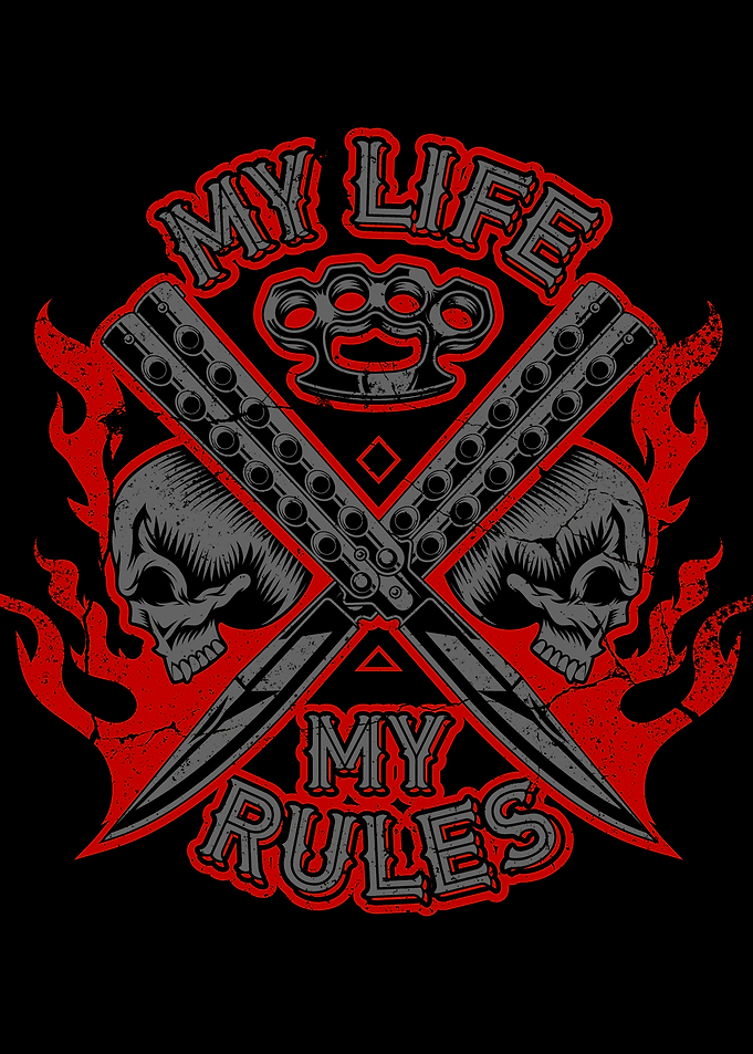 My Life My Rules Skull Design