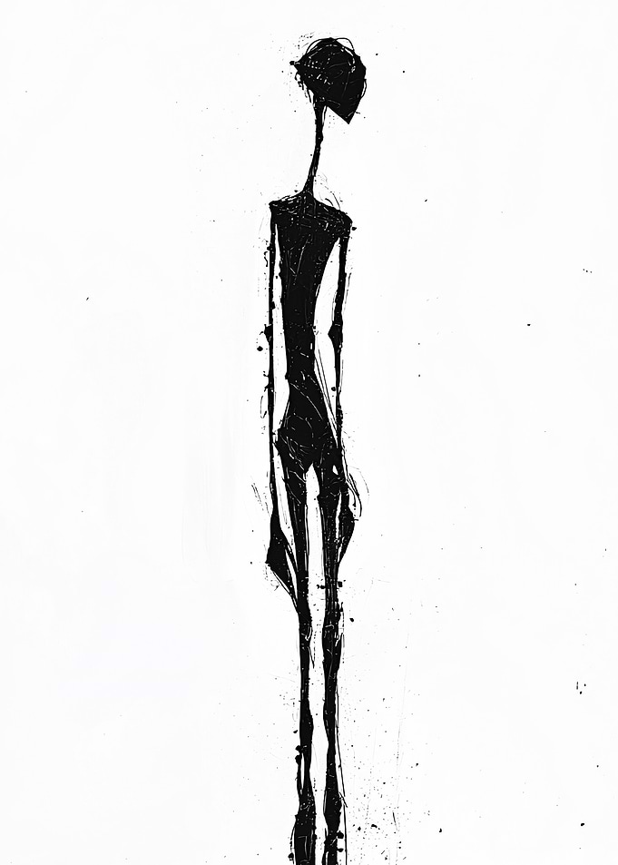 Black Figure Abstract Art