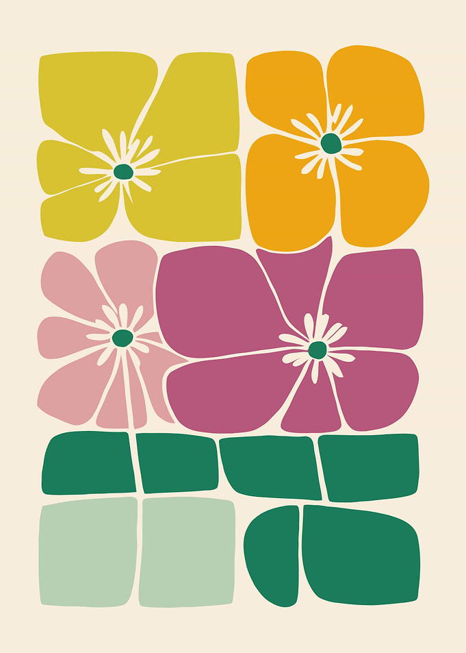 Abstract Floral Art Print