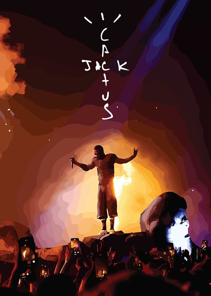 Travis Scott Concert Poster