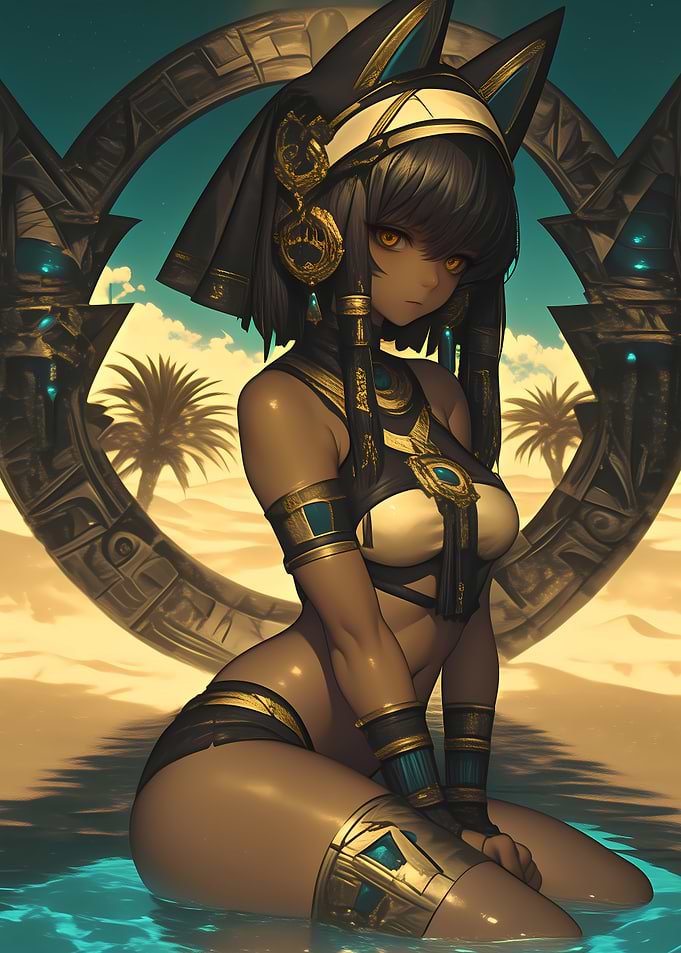 Egyptian Goddess Anime Girl Gaming