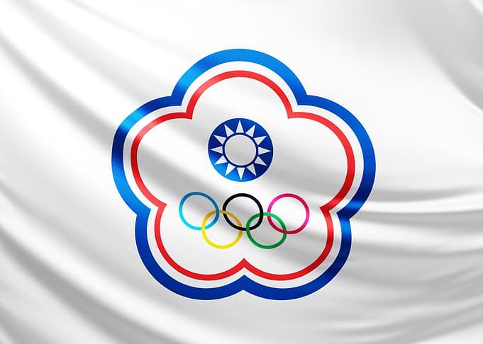 Taiwan Olympic Flag, realistic flag of Taiwan