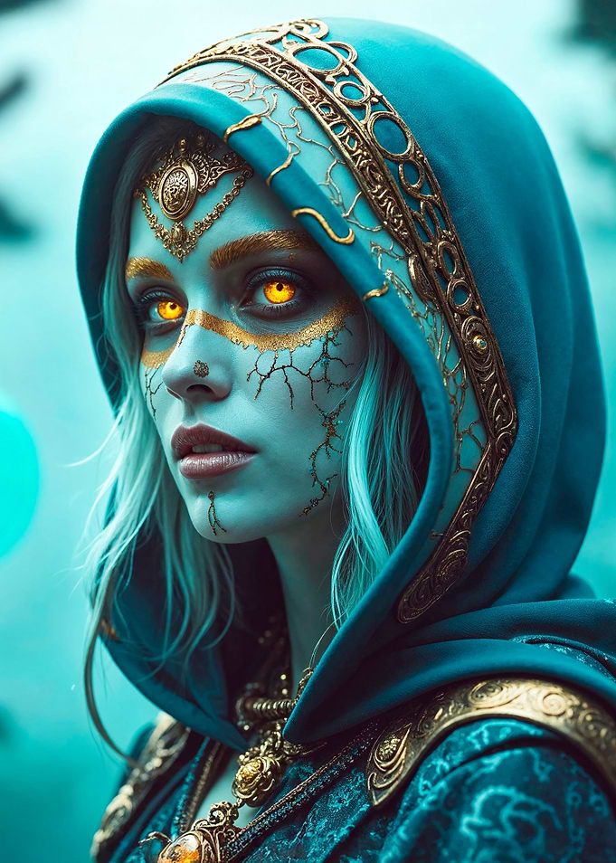 Mystical Woman in Hood