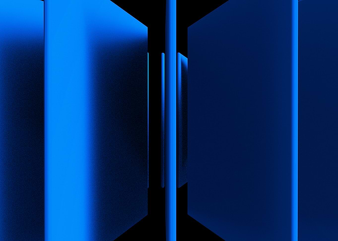 Abstract Blue Geometric Shapes