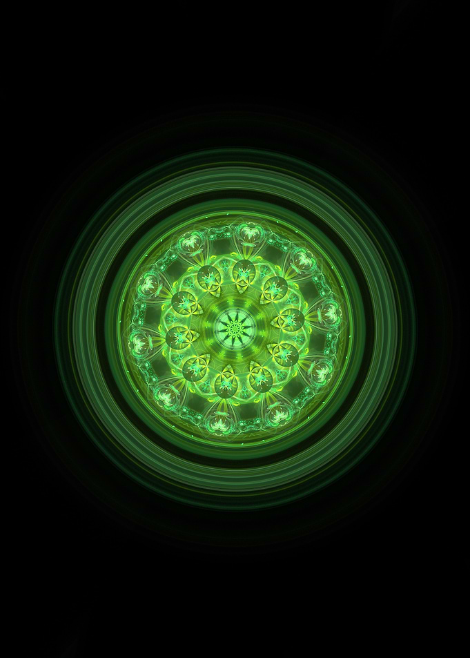 Emerald Peacock Mandala