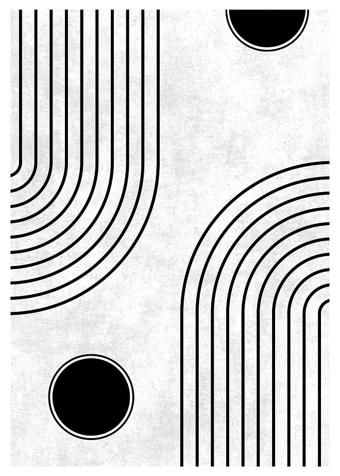 Abstract Black and White Art