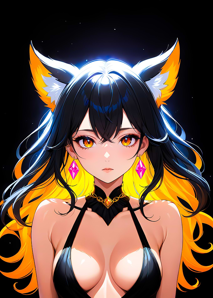 Anime Girl with Fox Ears