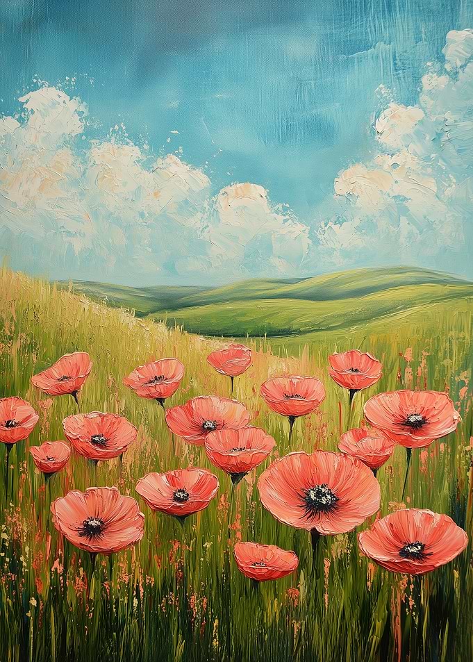 Poppy Field Painting