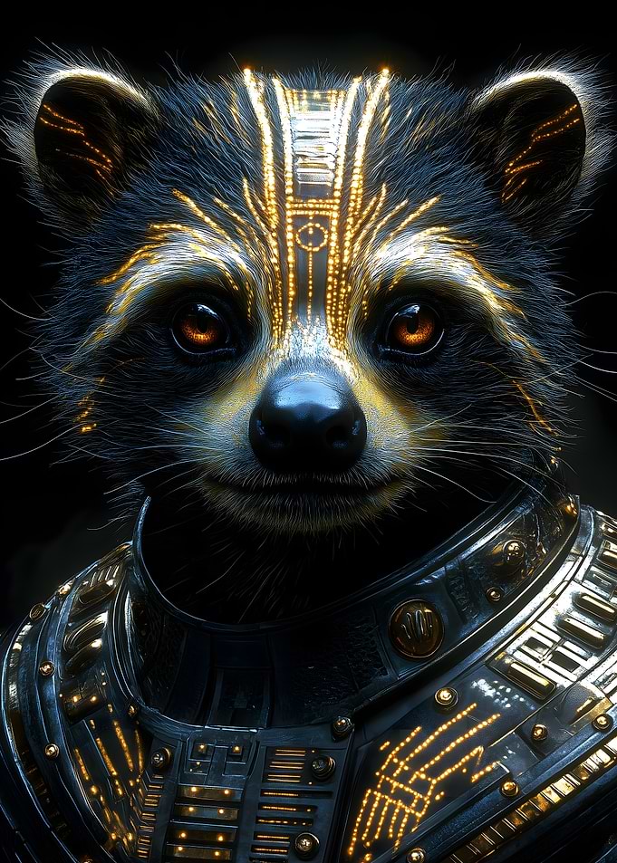Cyberpunk Raccoon Animal