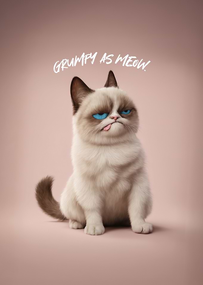 Grumpy As Meow Cat Meme