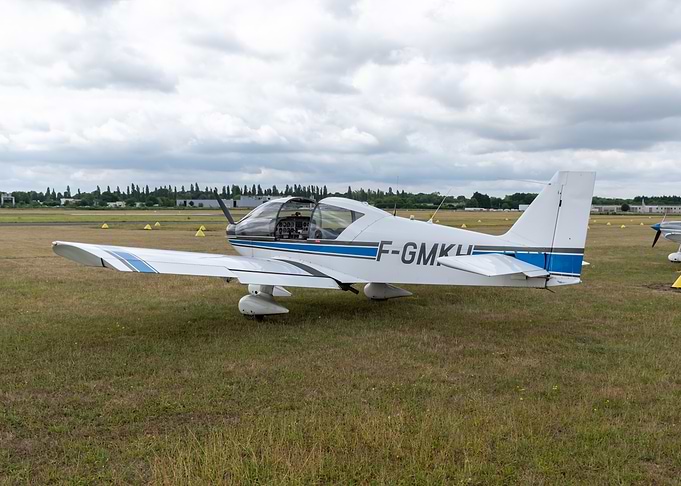Small Airplane on Grass