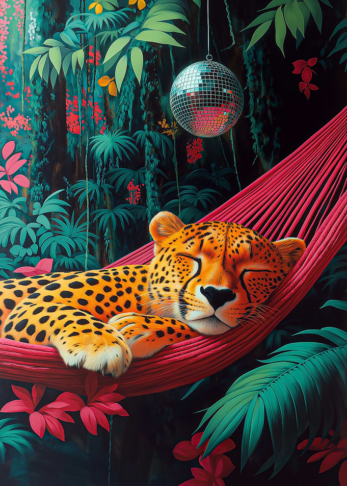 Chill Cheetah on Hammock