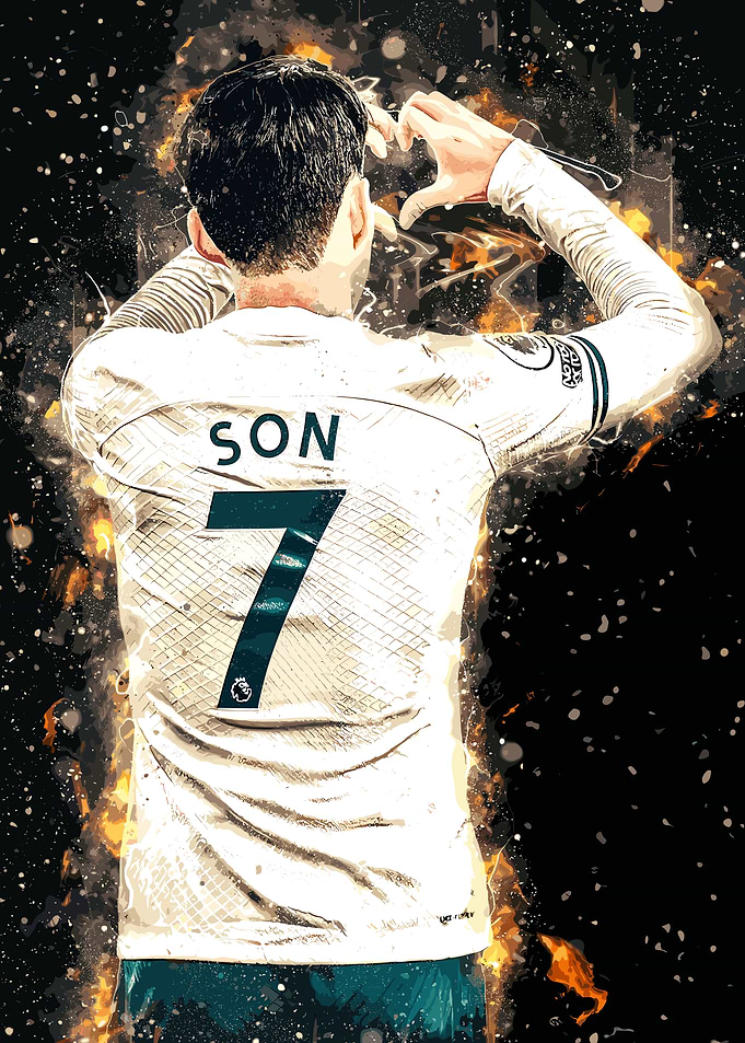 Son Heung-min Football Art