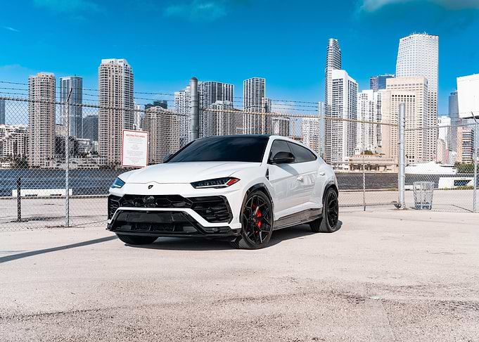 White Lamborghini Urus