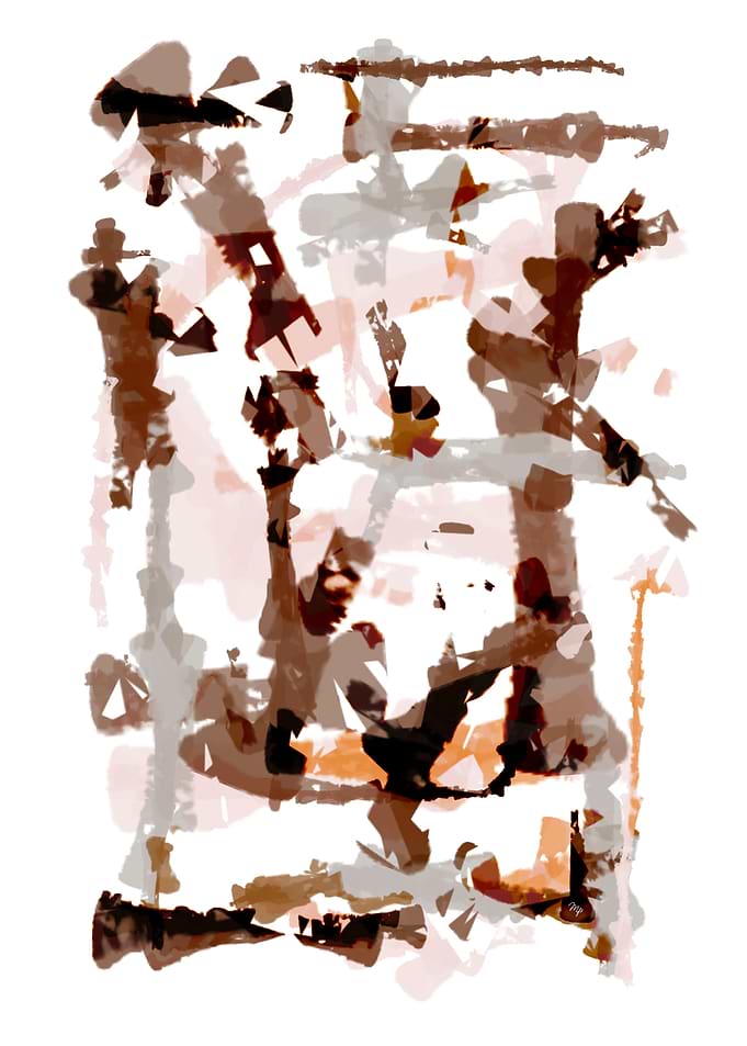 Abstract Retro Game mocha paint