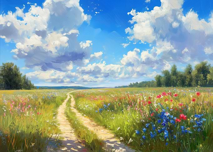 Summer Field Path