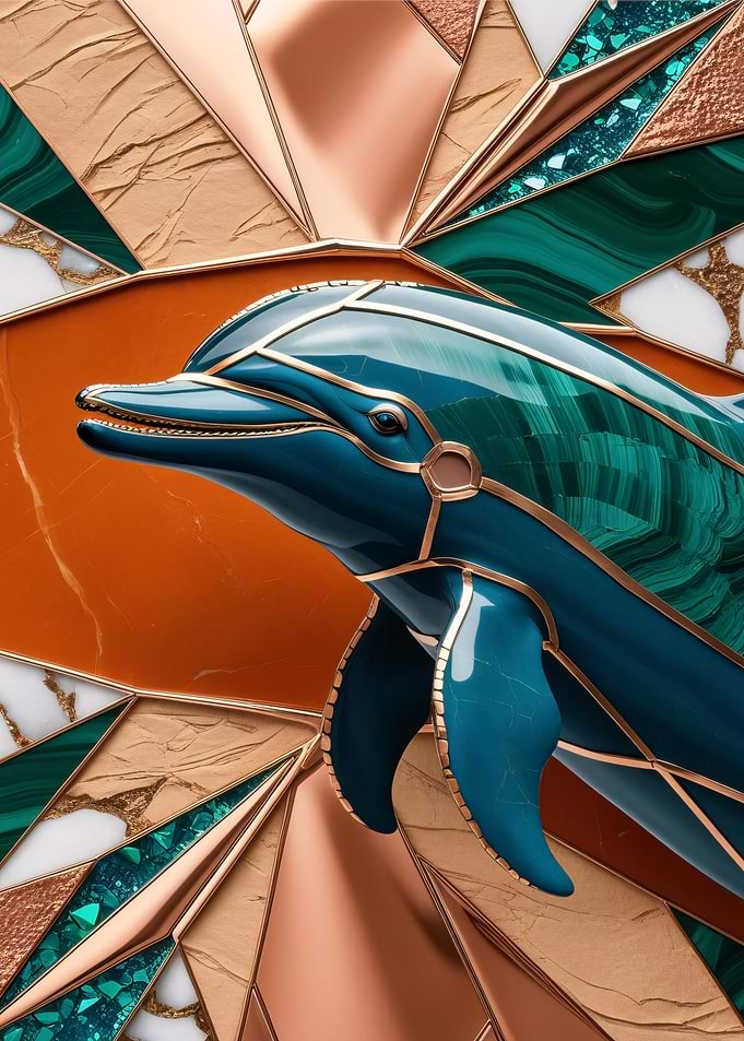 Emerald Dolphin Mosaic Luxe