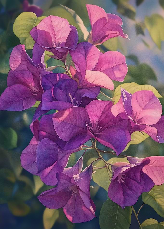 Purple Bougainvillea Flowers