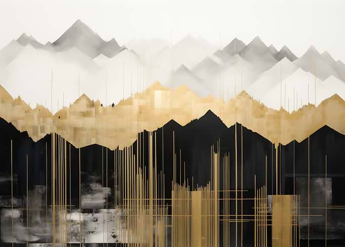 Abstract Mountains art