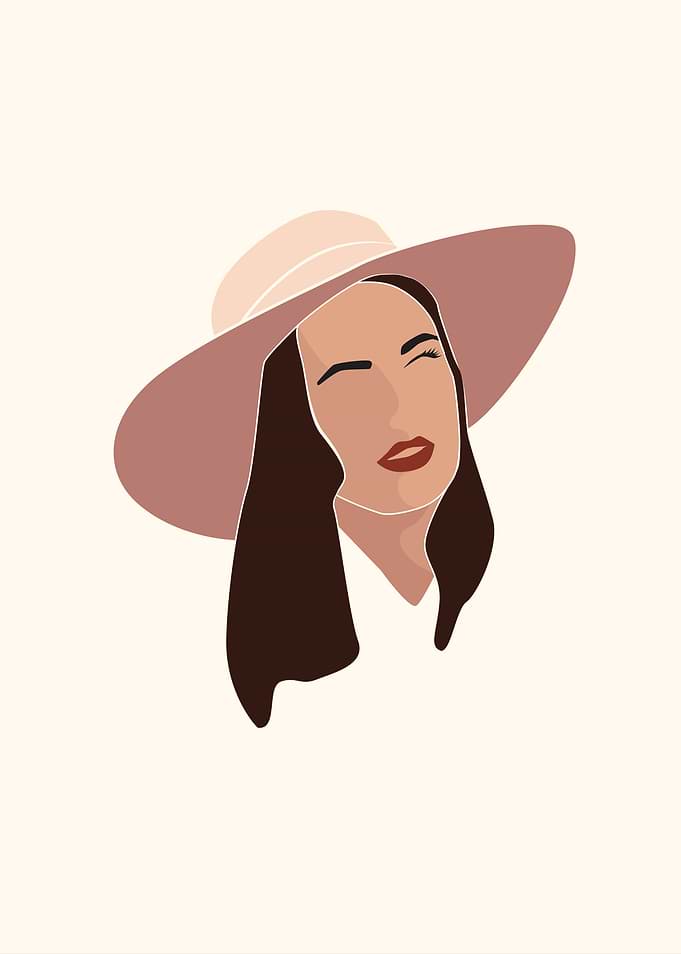 Woman in Pink Hat