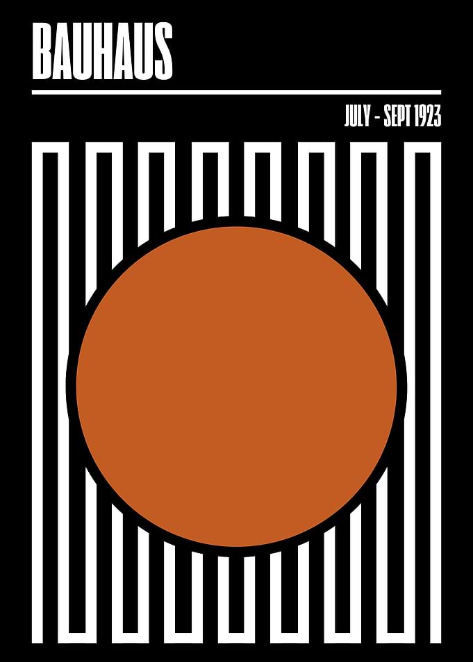 Bauhaus Geometric Poster