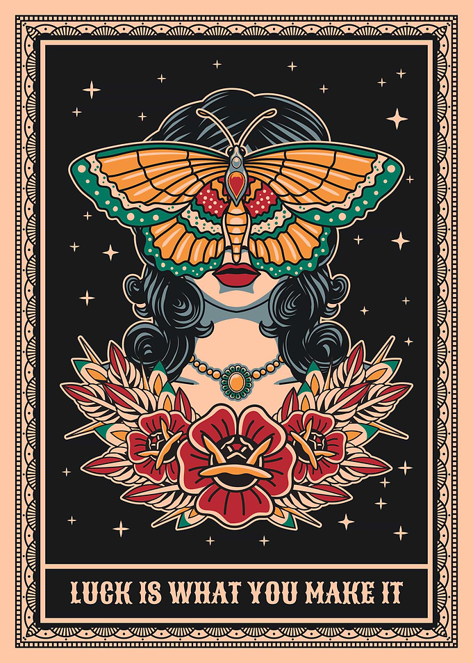 Butterfly Luck Tattoo
