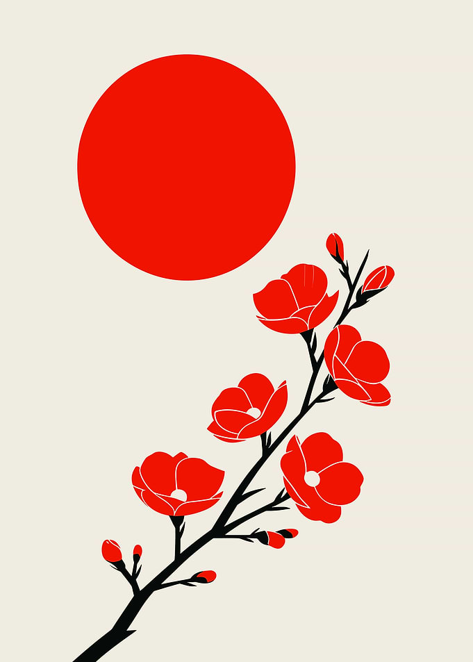 Red Blossom Branch