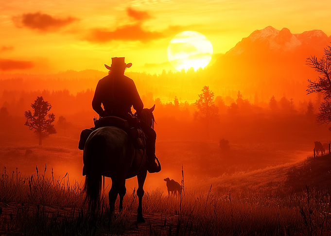 Cowboy Sunset Ride