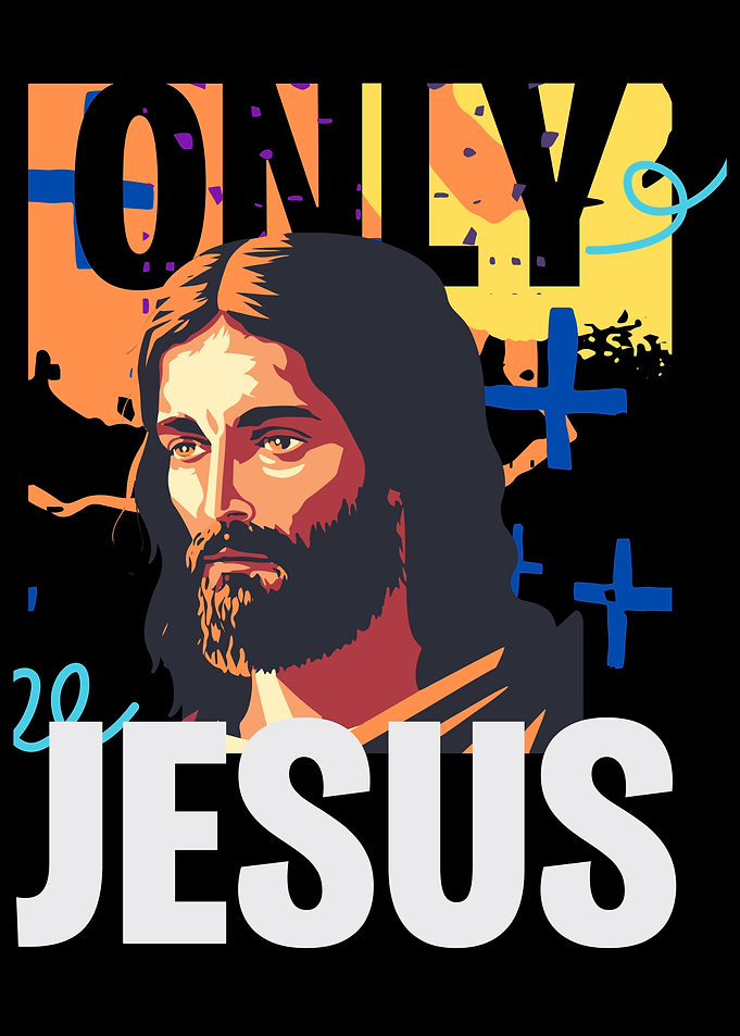 Jesus Portrait with Crosses