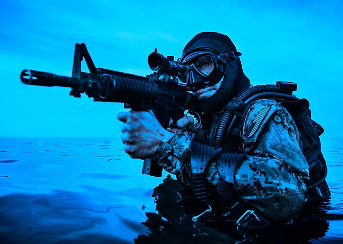 Navy SEAL with Rifle