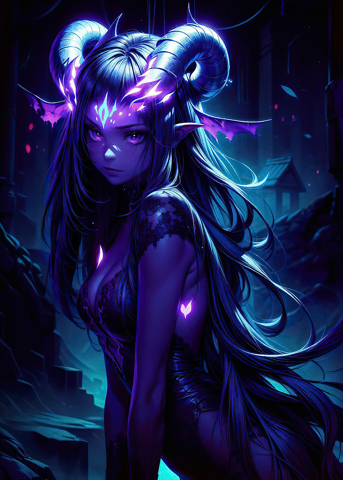 Demon Girl Anime Art