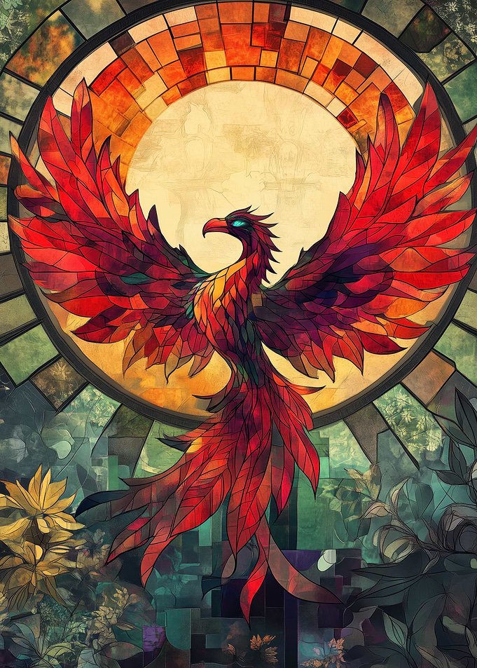 Phoenix Stained Glass