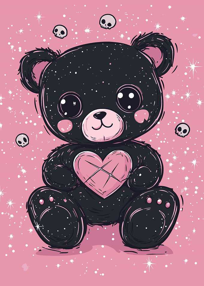 Black Bear with Heart