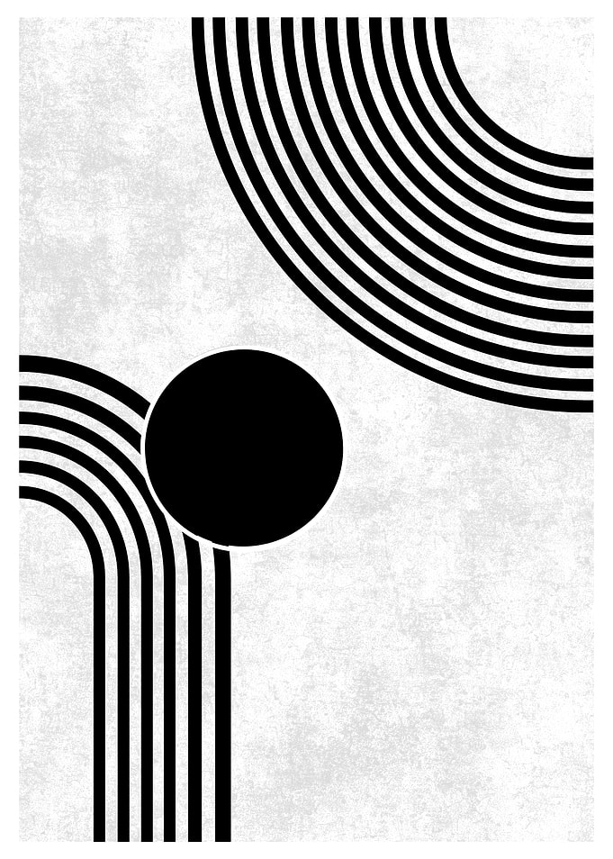 Black and White Abstract Art