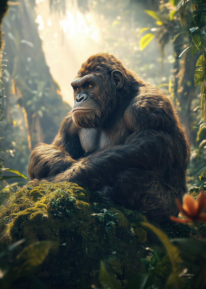 Ape in Jungle
