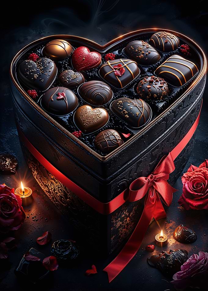 Heart-Shaped Chocolate Box
