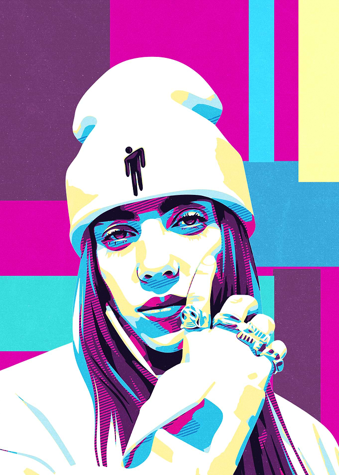 Billie Eilish Pop Art Portrait