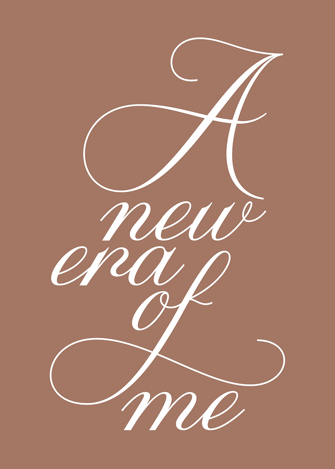 A New Era of Me Inspirational Motivational Quote Color of the Year Mocha Mousse