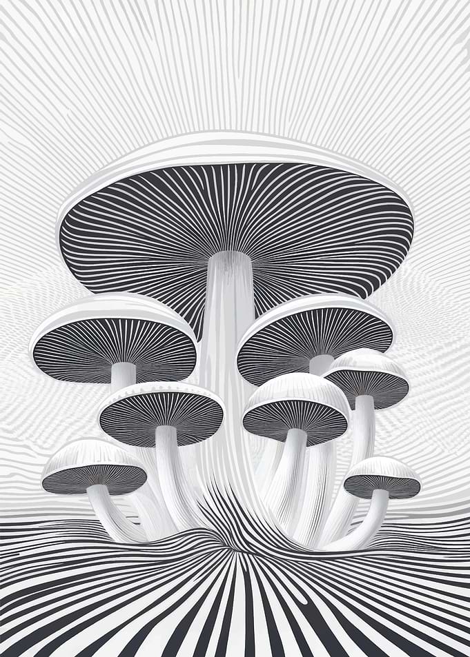 Abstract Mushroom Forest