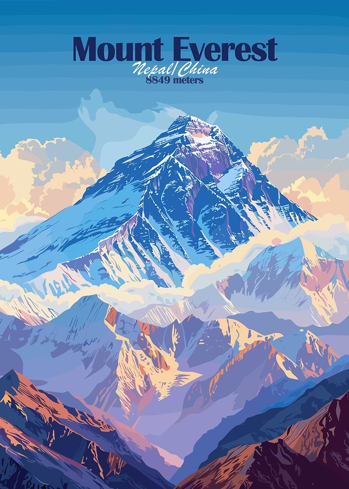 Mount Everest Illustration