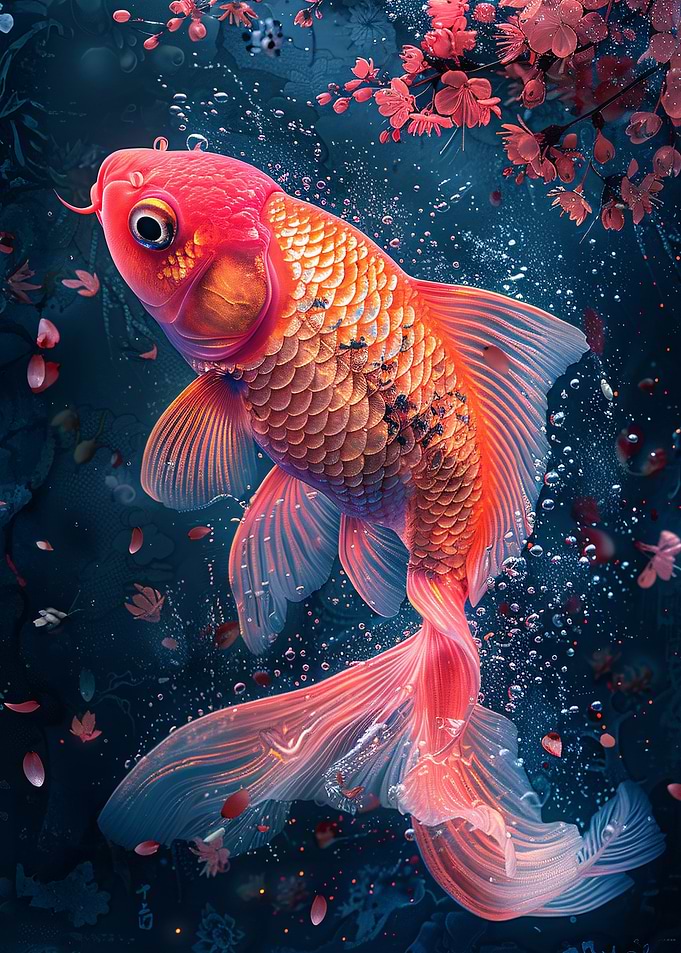 Koi Fish in Water