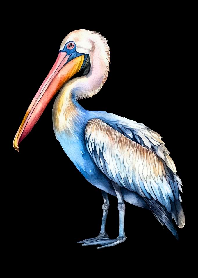 Watercolor Pelican
