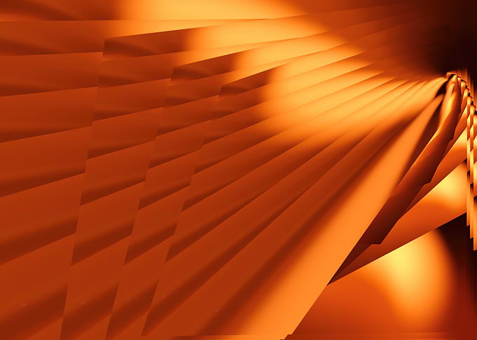 Abstract Dynamic Geometric Orange Pattern
