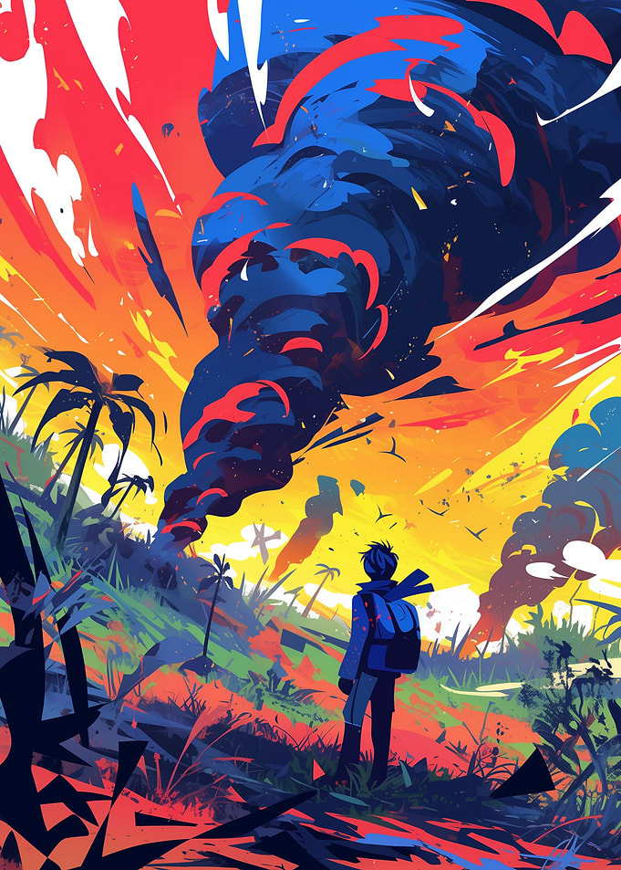 Man Facing Storm