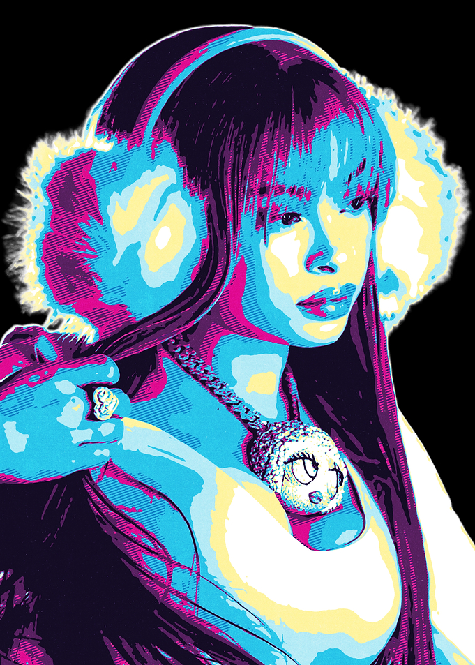 Ice Spice Retro Art Portrait